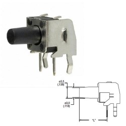 TACT SWITCH VERTICAL 4P 12V 50MA 6X6X3,5MM  BUTON 6MM