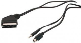 Cablu  scart/s-vhs tata+jack tata st.3,5mm  5m  