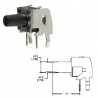 TACT SWITCH VERTICAL 4P 12V 50MA 6X6X3,5MM  BUTON 10MM